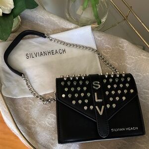 Silvian Heach Black Studded Crossbody NWOT
